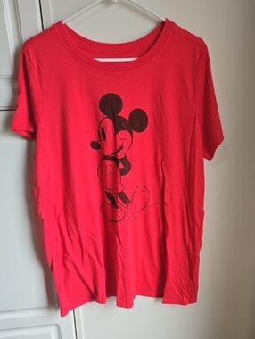 Red Mickey Mouse Graphic Tee
